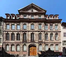 Hôtel de Saxe (ancien Hôtel de Purgerot de Wardener)façade sur rue