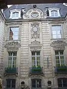 Hôtel d'Aligre (Rouen), depuis la cour d'honneur.