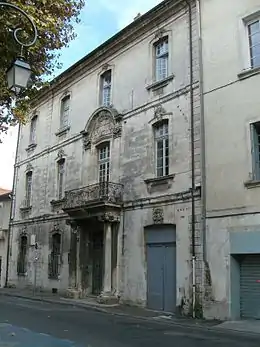 Hôtel de Pérussisescalier, élévation, rampe d'appui, toiture