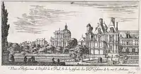 Hôtel de Saint-Paul vers 1650, gravure de Sylvestre Israël.