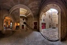 Vue panoramique 360° de l'entrée de l'Hôtel de Varennes.