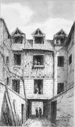 Hôtel de la Crouzille, façade postérieure (Tours).
