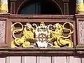 Armes de Mulhouse sur le balcon de l'escalier.