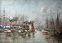 Le port par Henri Arden, collection particulière.