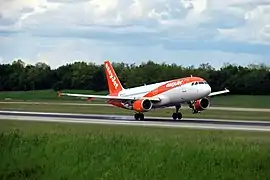 Airbus A320 d'Easyjet Switzerland en 2017.