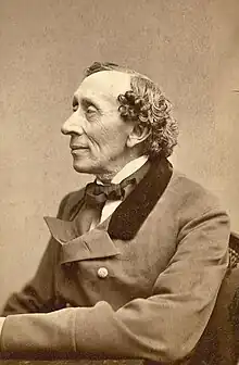Portrait de l'écrivain danois Hans Christian Andersen par Thora Hallager, en 1869.