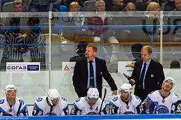 Description de l'image HC Dinamo Minsk bench 2012-09-26 Amur—Dinamo Minsk KHL-game.jpeg.