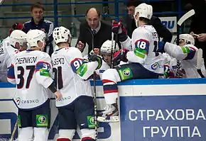 Description de l'image HC Sibir bench during 2011-12-04 Amur-Sibir KHL-game.jpeg.