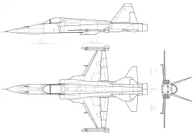 vue en plan de l’avion