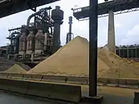photo d'un tas de sable de laitier