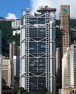 HSBC Main Building, siège de The Hongkong and Shanghai Banking Corporation Limited. Norman Foster, 1983-1985. Hong Kong.