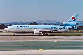 HL7373, le McDonnell Douglas MD-11 de Korean Air Cargo impliqué dans l'accident, ici en mars 1994.