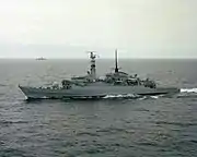 HMS Arrow (F173) underway c1982