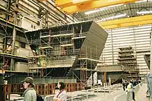 Construction de HMS Dauntless en 2007.