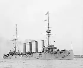 Le croiseur HMS Good Hope de classe Drake, de 1902.
