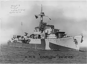 Les destroyers, comme le HMS Onslow, fournissent une couverture anti-sous-marine.