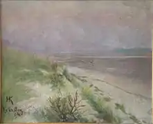 Hellewi Kullman : Paysage d'hiver en Picardie (1884).