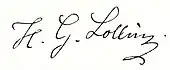 signature de Habbo Gerhard Lolling