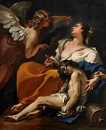 Agar et Ismaël sauvés par l'angeSebastiano Ricci, 1725-1730Birmingham Museum of Art.