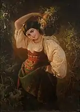 Julie Wilhelmine Hagen-Schwarz (1824‒1902), Femme italienne avec un vase, vers 1850.