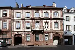 Hôtel Barthfaçade sur rue, toiture, escalier