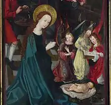 Peinture "Nativité" du Retable du Jugement dernier.