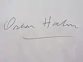 signature de Óscar Hahn