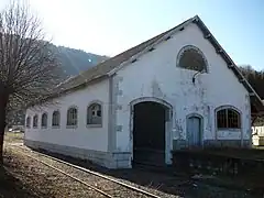 Halle marchandises de la gare de Clerval.