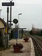 Halte de Mamirolle, vue en direction de Besançon.