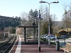 Vue de la halte en direction de Besançon.