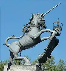 sculpture représentant une licorne