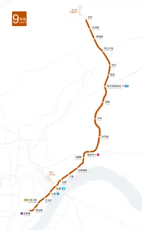 Voir la carte de la ligne.