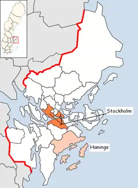 Localisation de Haninge