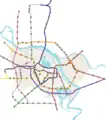 Le plan du réseau du métro de Hanoï prévu pour 2030.