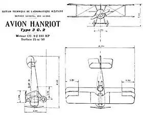 vue en plan de l’avion