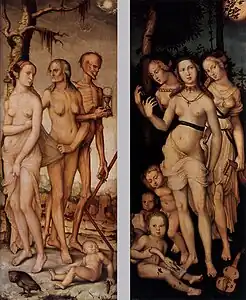 Hans Baldung, Âges de la femme, vers 1540-1545, Musée du Prado.