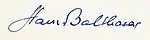 Signature de Hans Urs von Balthasar