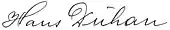 signature de Hans Duhan