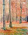Forêt de hêtres d'automne (huile sur contreplaqué, 1921)