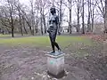Statue en bronze d'une fille (Hans Stangl)