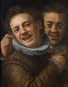 Deux hommes riant, Hans von Aachen, vers 1574.