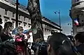 Intervention pendant la manifestation contre le projet de loi renseignement