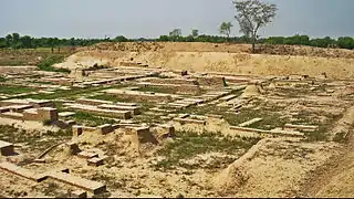 Le « grenier » du Mont F à Harappa (civilisation de la vallée de l'Indus), Pakistan.