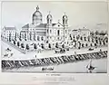 Dessin de l'ex-cathédrale de l'Immaculée-Conception de Harbour Grace en 1896