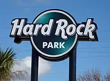 Enseigne de Hard Rock Park en 2008.