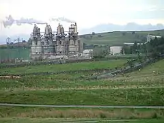 Fours à chaux destinés à l'alimentation de l'aciérie de Scunthorpe, Angleterre.