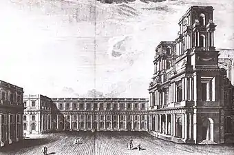 Projet d'aménagement de la place Saint-Eustache par Jean Hardouin-Mansart de Jouy (1754).