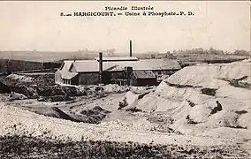 Les usines à phosphate vers 1910.