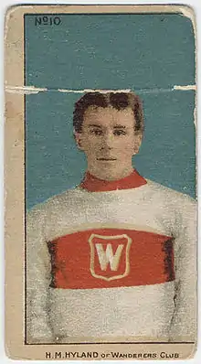 Dessin d'un joueur de hockey sur glace avec un maillot rouge et blanc
