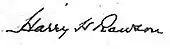 signature de Harry Rawson